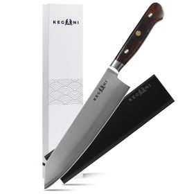 Kegani Kiritsuke Knife - 8-Inch Professional Japanese Chef Knife, Japanese VG-10 Ultra-Sharp Kitchen Knives, 9 Layer Clad Steel - Ergonomic Handle