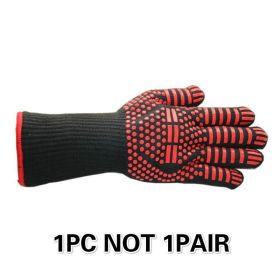 1pc Of BBQ Barbecue Gloves - 800 Degree Heat Resistant Gloves Fireproof And Flame Retardant Gloves In Microwave Oven