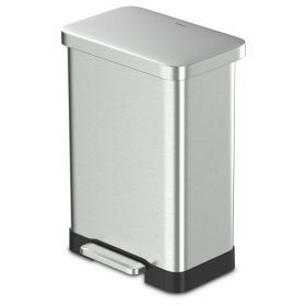 20 Gallon Trash Can, Stainless Steel Step On Kitchen Trash Can, Stainless Steel