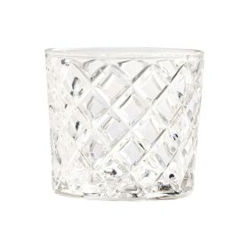 Better Homes & Gardens Clear Diamond-Cut Glass Old Fashioned Whiskey Glass Tumbler, 4 Pack