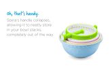 Spina | Easy-To-Use Salad Spinner | Non-Scratch, Nylon Spinning Colander | Lettuce Spinner | Colander with Collapsible Handle |  Green