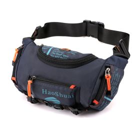 Multi-functional Outdoor Pocket Sports Men's Shoulder Messenger Bag (Color: Dark Blue)