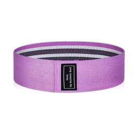 Polyester Latex Squat Yoga Resistance Hip Ring Tension Band (Color: Purple)