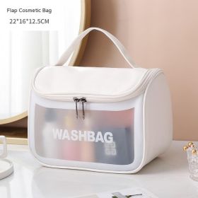 Wash Bag Portable Large Capacity Buggy Bag (Option: White-22x16x12.5cm)