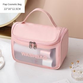 Wash Bag Portable Large Capacity Buggy Bag (Option: Pink-22x16x12.5cm)