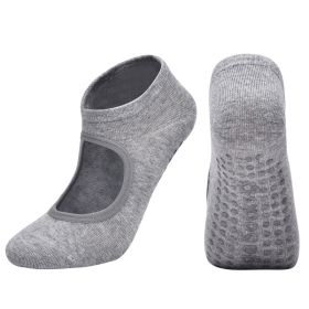 Yoga Auxiliary Products Fitness Body Non-slip Socks (Option: Gray)