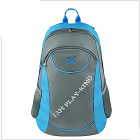 Outdoor Backpack Hiking Camping Trekking Travel Shoulder Bag Multi-functional Large Capacity Camping Bag Folding Chairs (Color: Blue)