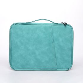 Keyboard Storage Summer Men's And Women's Earthquake Resistant Laptop Bag (Option: Peacock Blue Lamb Material-15inch)