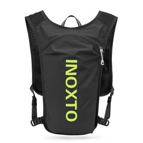 Marathon Cross-country Running Sports Water Bag Backpack Men And Women (Option: Black with fluorescent green)