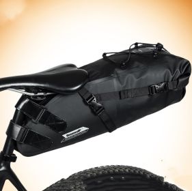 Large Capacity Bicycle Saddle Bag Waterproof 10L Bicycle Rear Seat Bag Bicycle Accessories (Option: Black-13L)