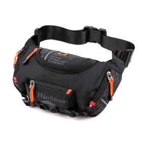 Multi-functional Outdoor Pocket Sports Men's Shoulder Messenger Bag (Color: black)