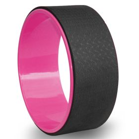 Yoga Wheel Back-opening Equipment Back-bending Skinny Roller (Option: Black Pink)