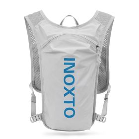 Marathon Cross-country Running Sports Water Bag Backpack Men And Women (Option: Light grey with blue)