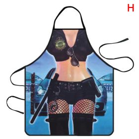 1pc Funny Muscle Man Kitchen Apron Sexy Women Cooking Pinafore Home Cleaning Tool (style: H)