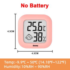 Mini LCD Digital Thermo-Hygrometer Humidity Temperature Measuring Air Comfort Indicator Thermometer Sensor Digital Moisture (Color: white2)