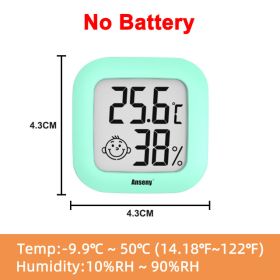 Mini LCD Digital Thermo-Hygrometer Humidity Temperature Measuring Air Comfort Indicator Thermometer Sensor Digital Moisture (Color: white1)