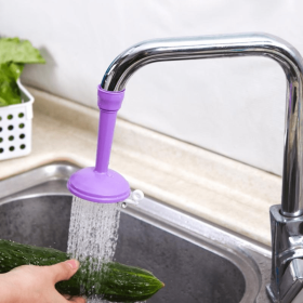1pc Kitchen Faucet; Adjustable Tap; Extender Faucet; Saving Water Splash-Proof Water Outlet Shower Head Water Filter Sprinkler (Color: Purple)