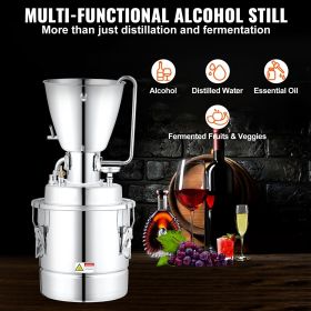 VEVOR Alcohol Distiller Machine Brewing Equipment DIY Whiskey Home Still (Capacity: 13 Gal)