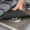 4pcs Stove Burner Covers; Universal Gas Stove Protectors; Double Thickness Reusable Non-Stick Fast Clean Liners For Kitchen Cooking