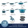 15-Piece Classic Brights Nonstick Pots and Pans/Cookware Set, Red Gradient