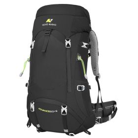 Outdoor Mountaineering Bag Men's Hiking Backpack Travel Large-capacity Backpack (Color: black)