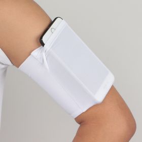 Outdoor Fitness Mobile Sports Stretch Armband Arm Handbag (Color: White)